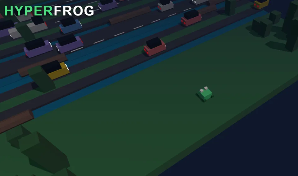 3D Frogger game built with KwachaAI
